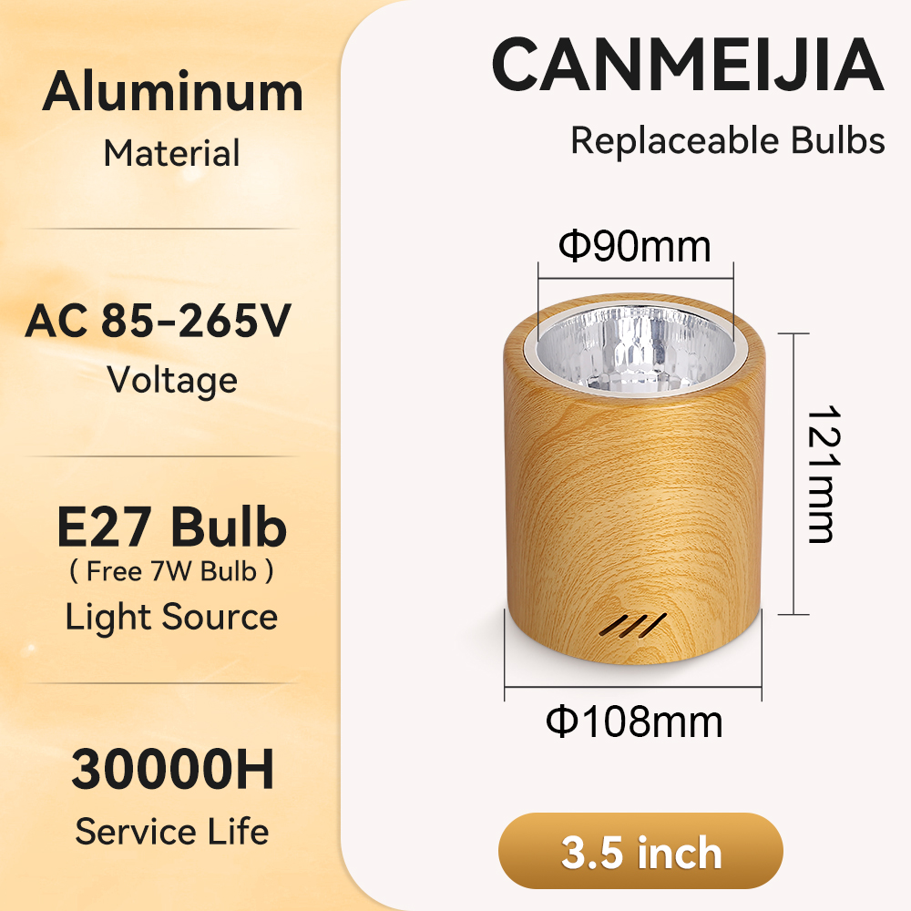 CANMEIJIA Surface-mounted downlight E27 (no light source) 