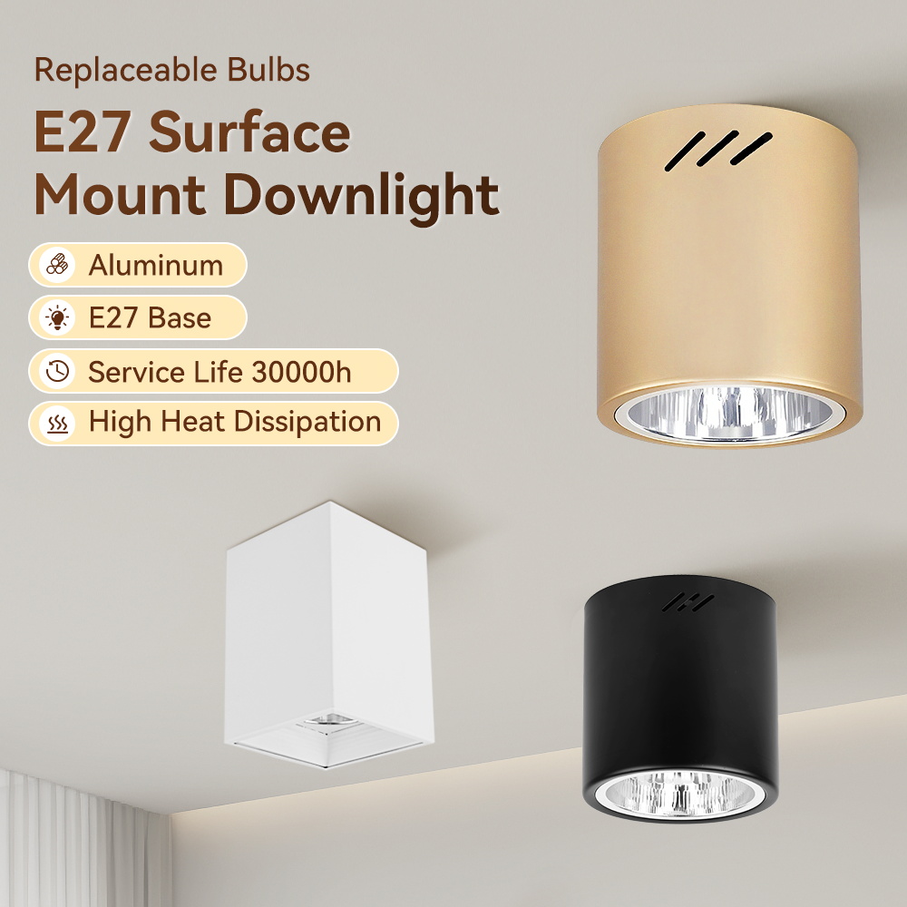 CANMEIJIA Surface-mounted downlight E27 (no light source) 