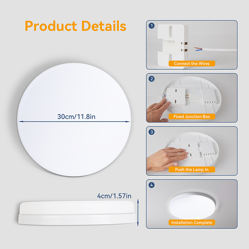 CANMEIJIA  Ceiling Light UFO Model 003,Square/Round