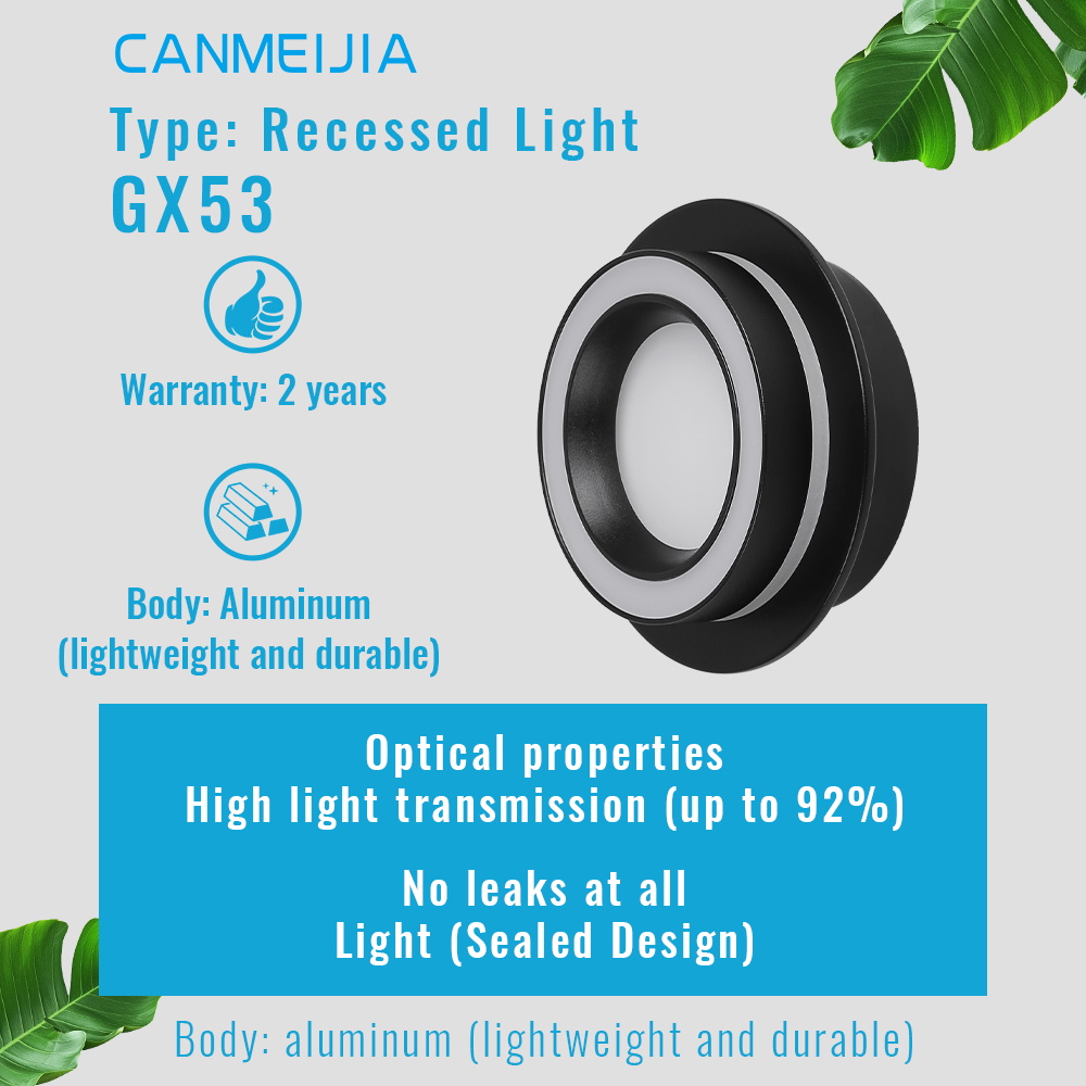 CANMEIJIA Recessed Downlight GX53 without Light Source 001