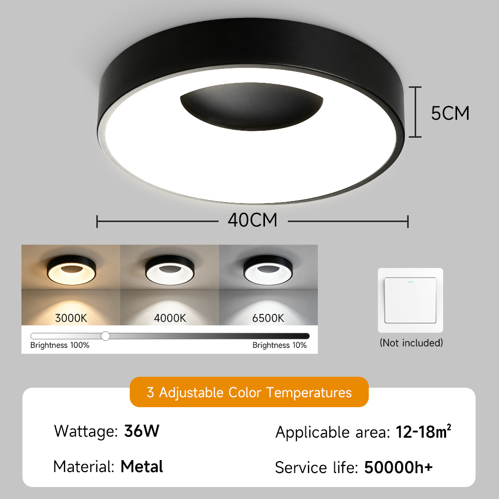 CANMEIJIA Side-lit ceiling light with iron frame