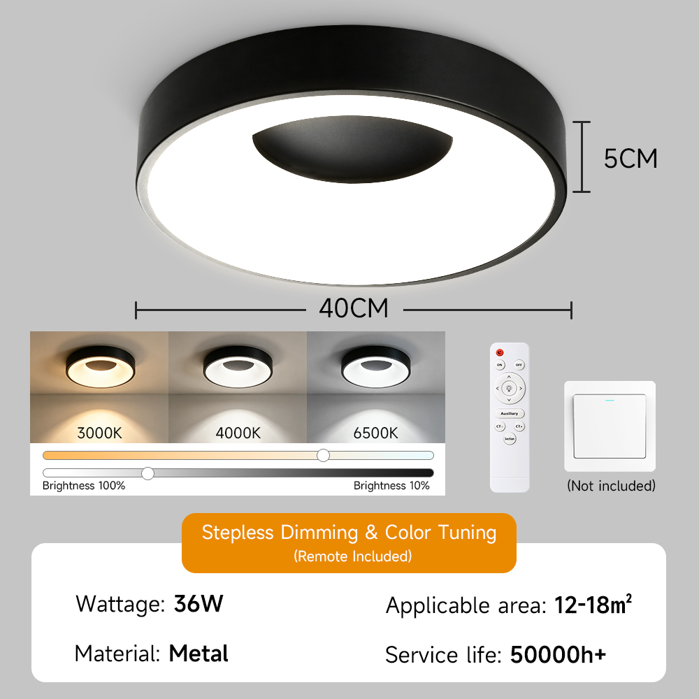 CANMEIJIA Side-lit ceiling light with iron frame