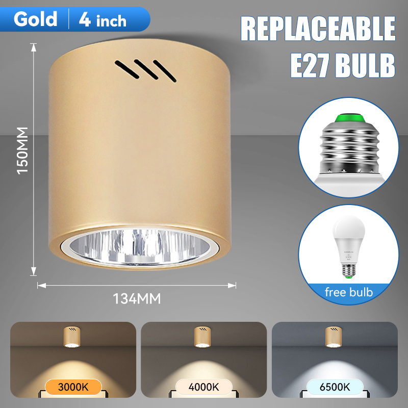 CANMEIJIA Surface-mounted downlight E27 (no light source) - Round/Square