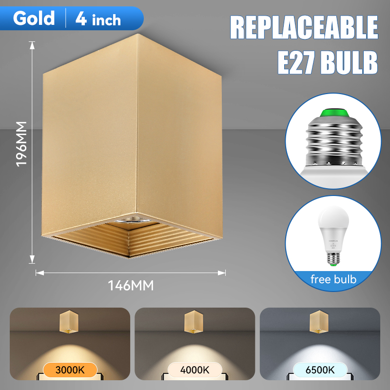 CANMEIJIA Surface-mounted downlight E27 (no light source) - Round/Square