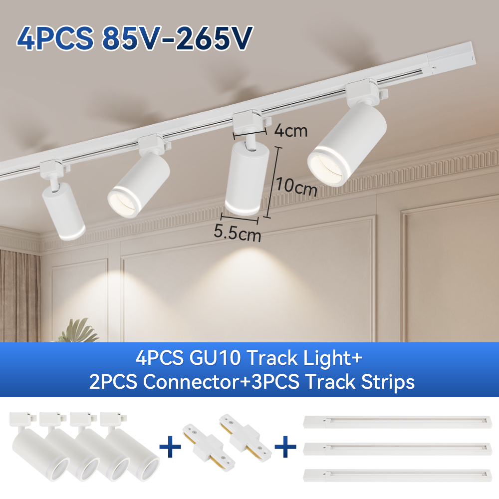 CANMEIJIA GU10 Track Light Model 001, GU10 lamp base, light source not included