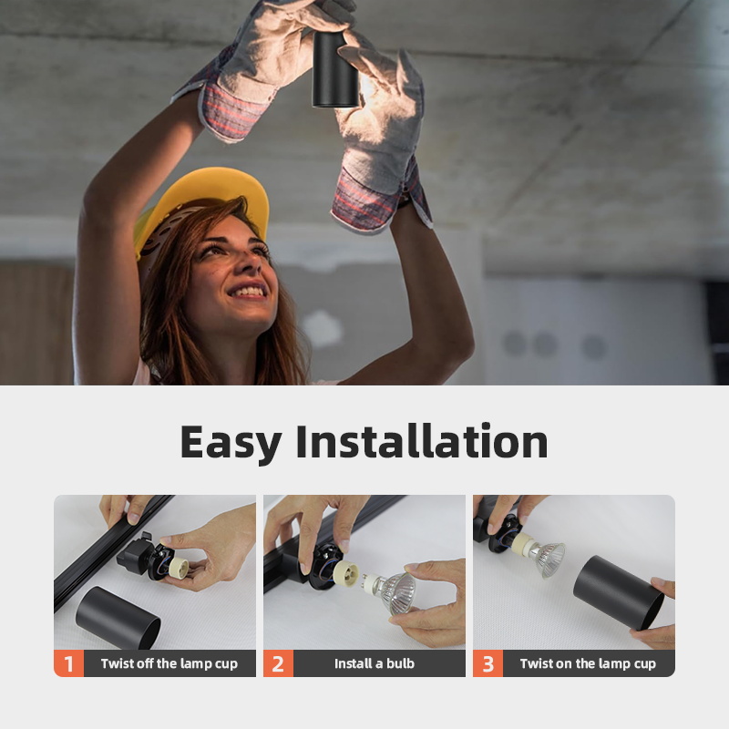 CANMEIJIA GU10 Track Light Model 002, GU10 lamp base,no light source