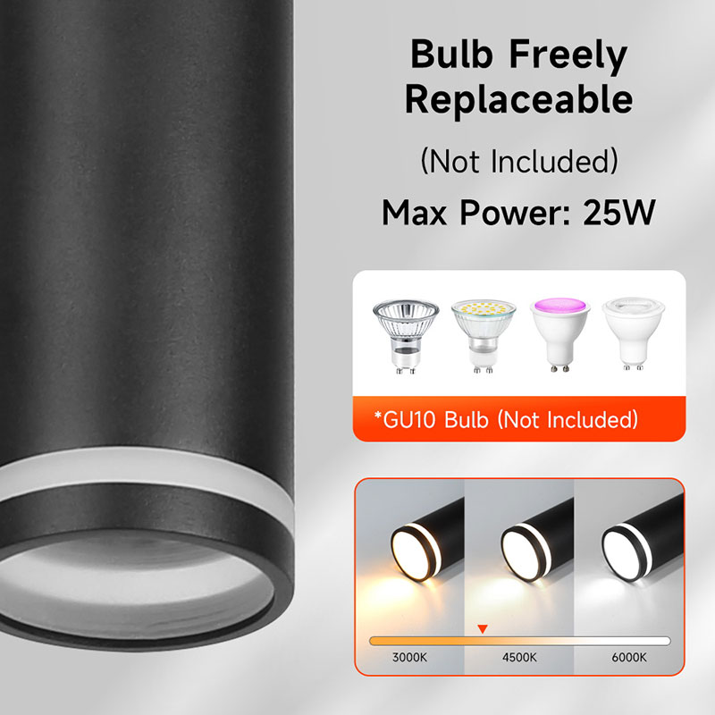 CANMEIJIA  Dining room pendant light with cylindrical design and acrylic halo, uses GU10 bulb