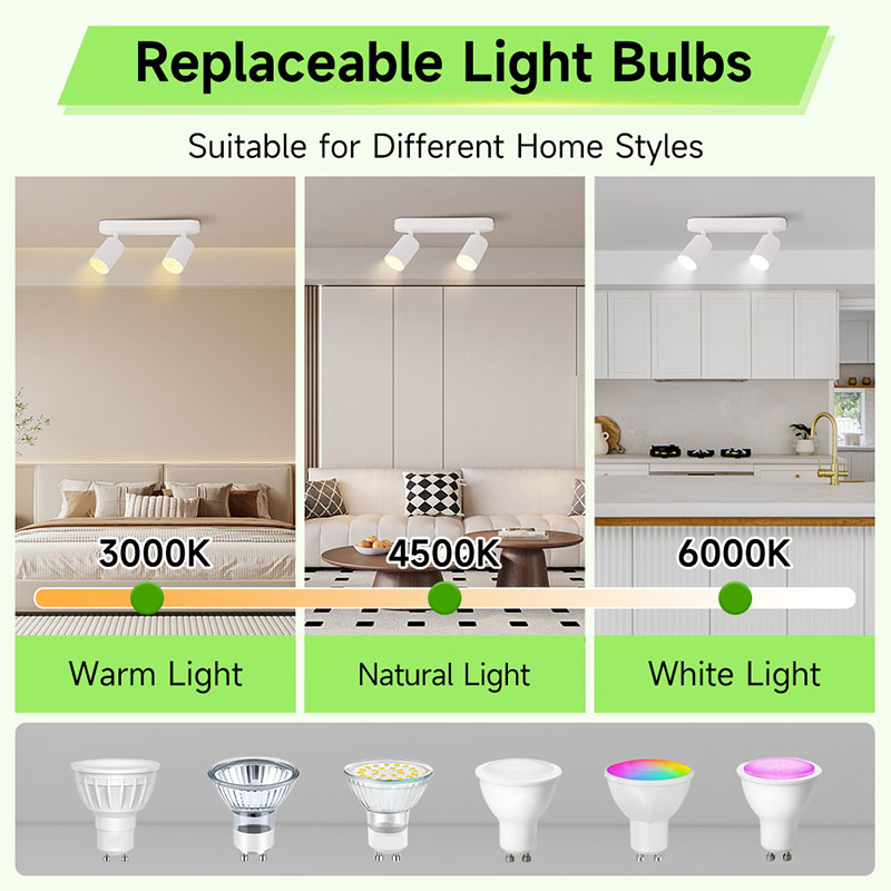 CANMEIJIA  Long strip ceiling spotlight, straight type, with plastic swing arm,no light source