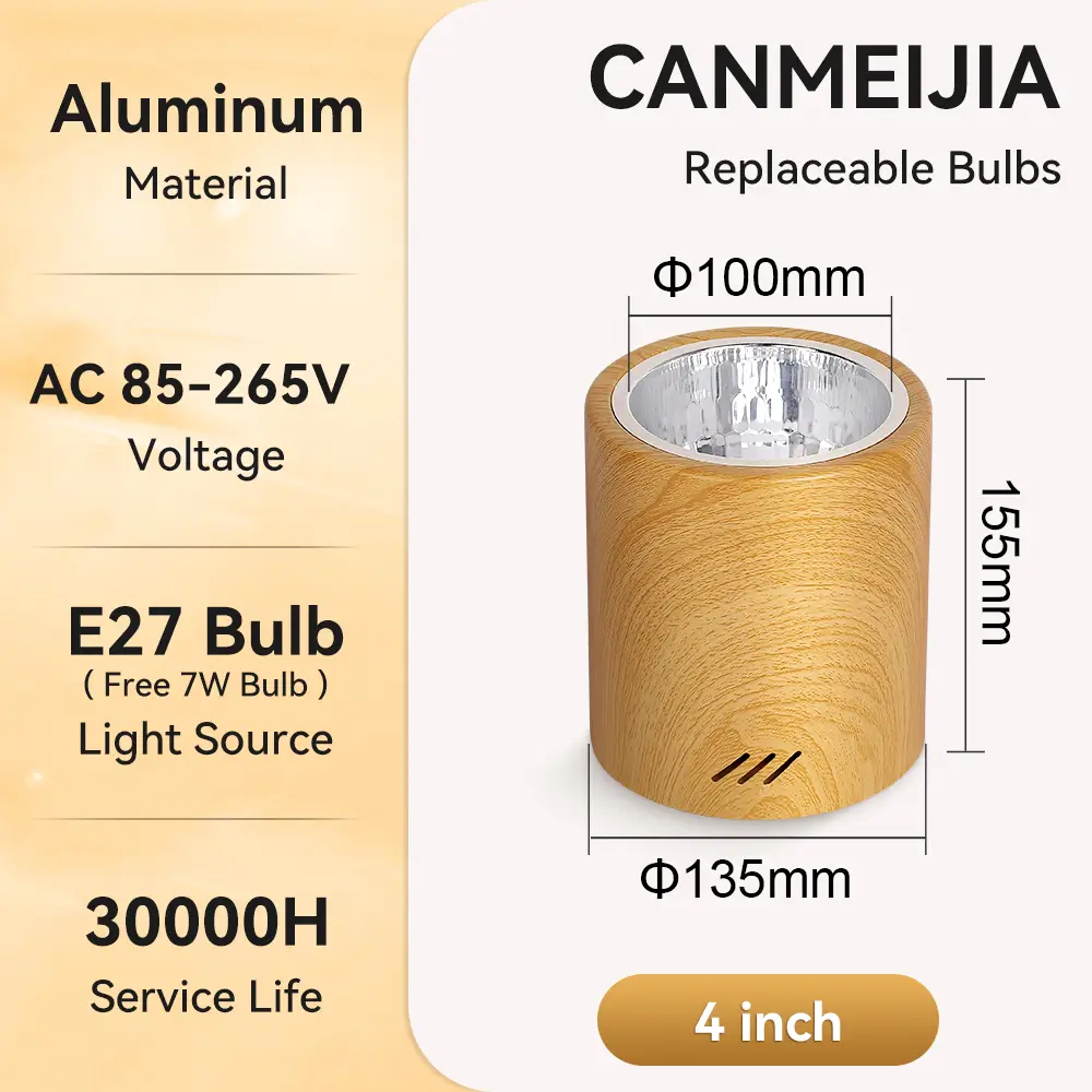 CANMEIJIA Surface-mounted downlight E27 (no light source) 