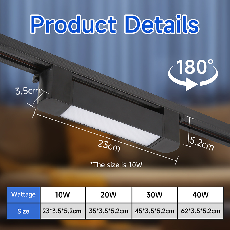 CANMEIJIA  Two-line track floodlight black shell