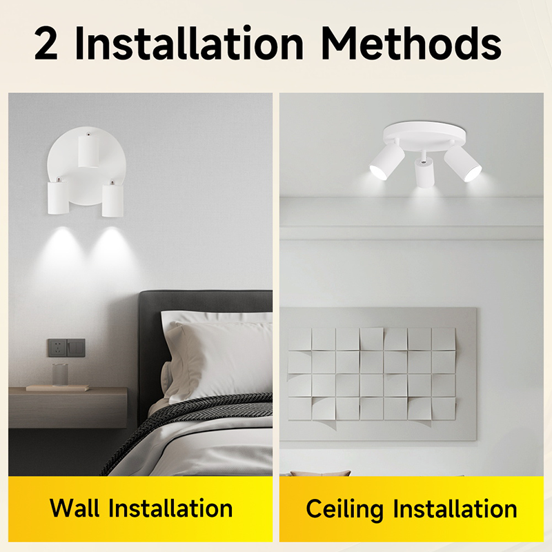 CANMEIJIA ceiling spotlight adjustable angle Gu10 lamp holder no light source