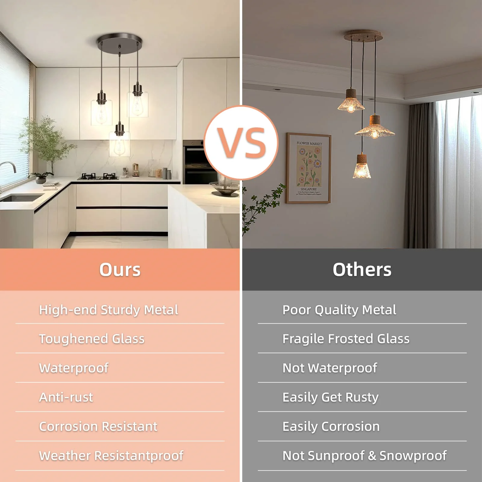 CANMEIJIA chandeliers 002 glass without light source E26 light head-CANMEILIGHTS