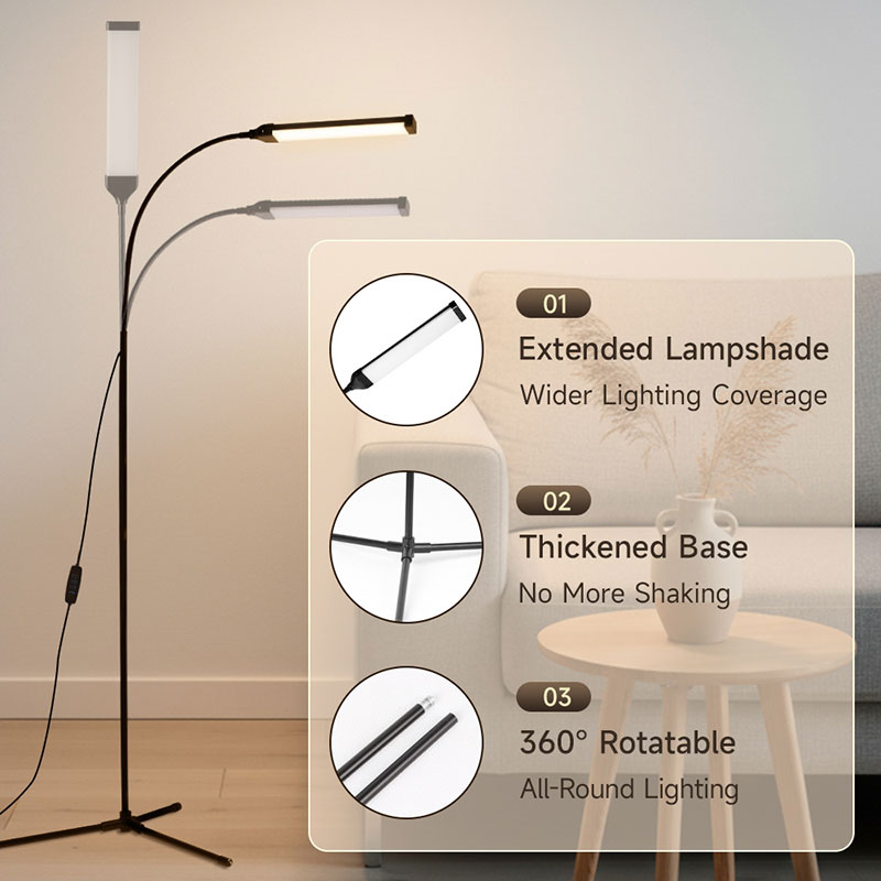 CANMEIJIA  Simple floor lamp, model 001, with wired control and USB port
