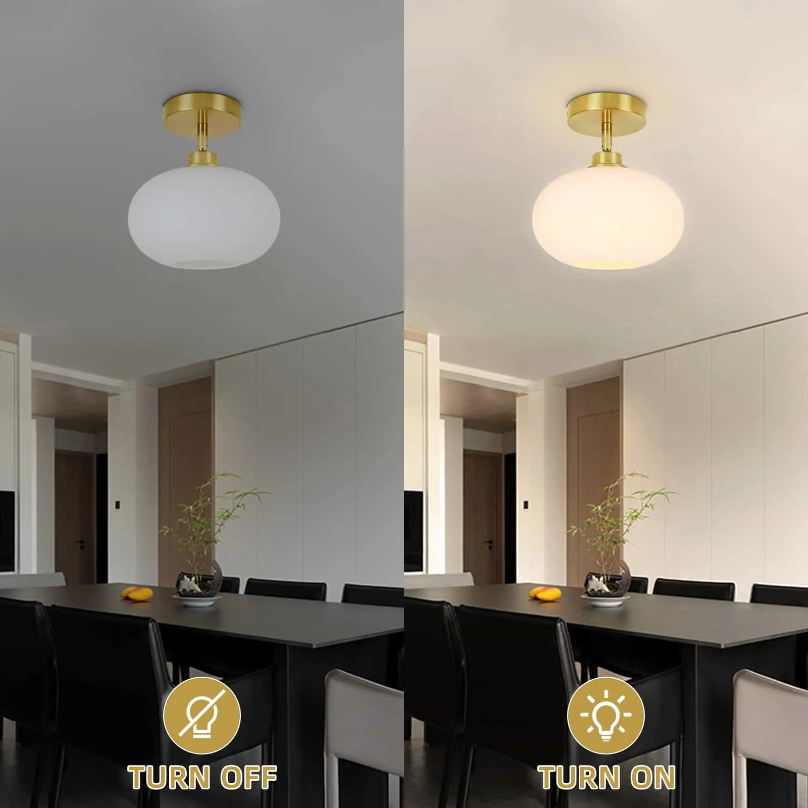 CANMEIJIA ceiling light glass  style