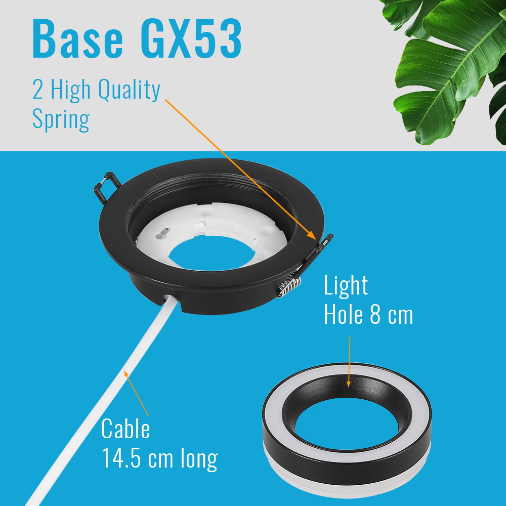CANMEIJIA Recessed Downlight GX53 without Light Source 001