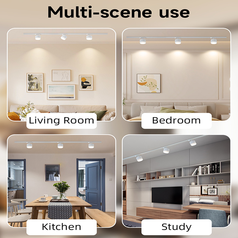 CANMEIJIA  Track Downlight GX53 No Light Source Round No Light Source