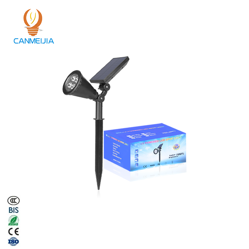 CANMEIJIA Solar Lawn Light 001 Floor Plug With Switch Black Single Head