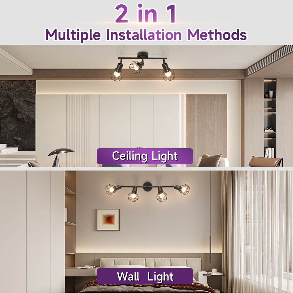 CANMEIJIA  Cage-style ceiling spotlight, E14 lamp base, ( light source not included )