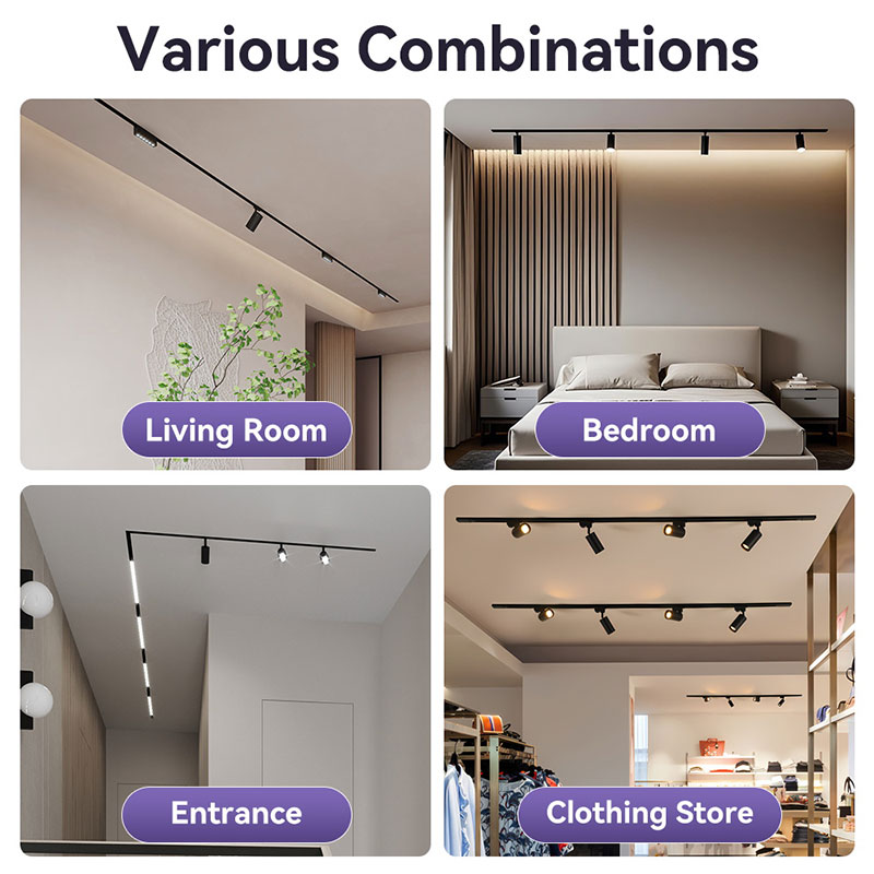 CANMEIJIA  New COB track lights with tri-color dimming and memory function