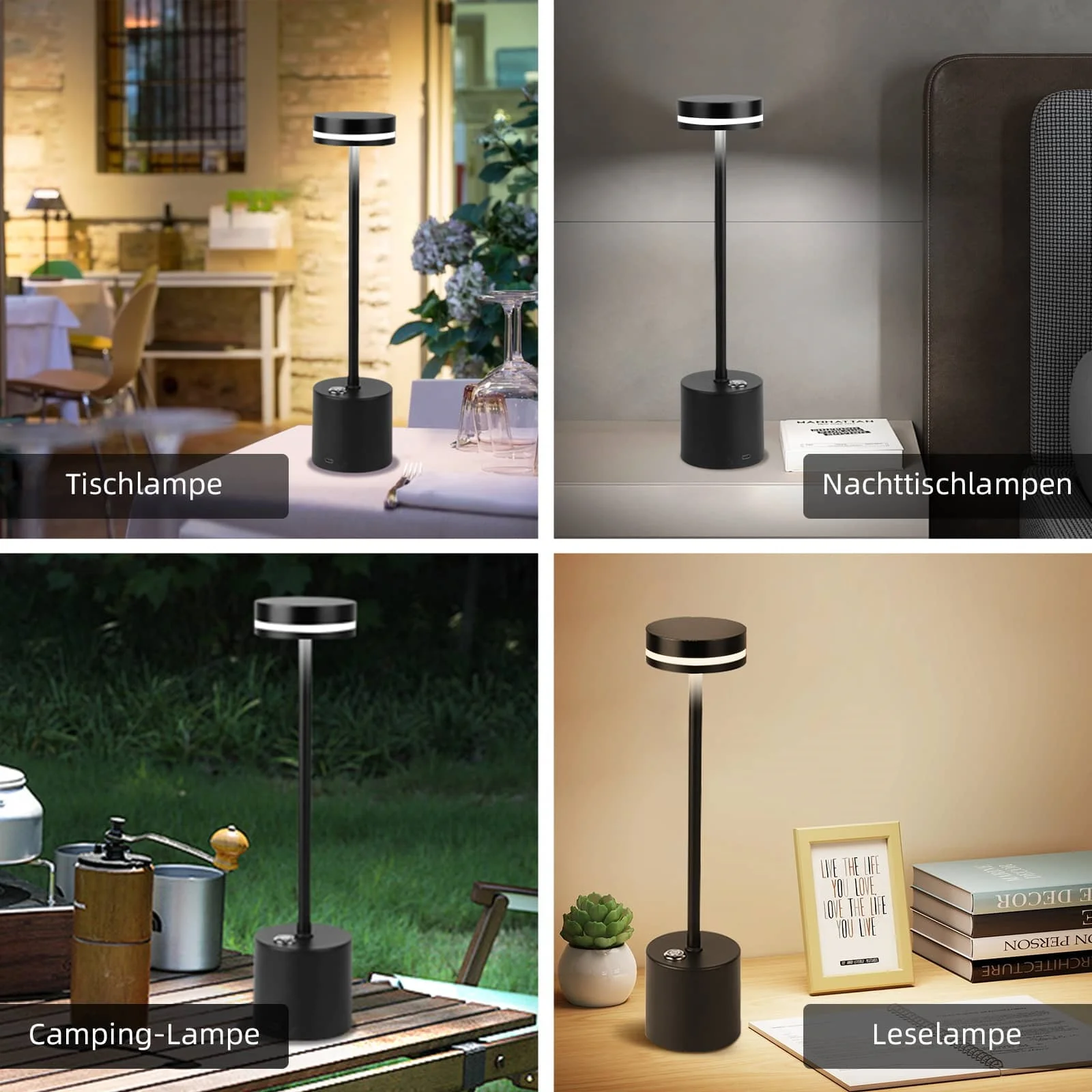 CANMEIJIA table lamp USB charging Three-color dimmer with memory function