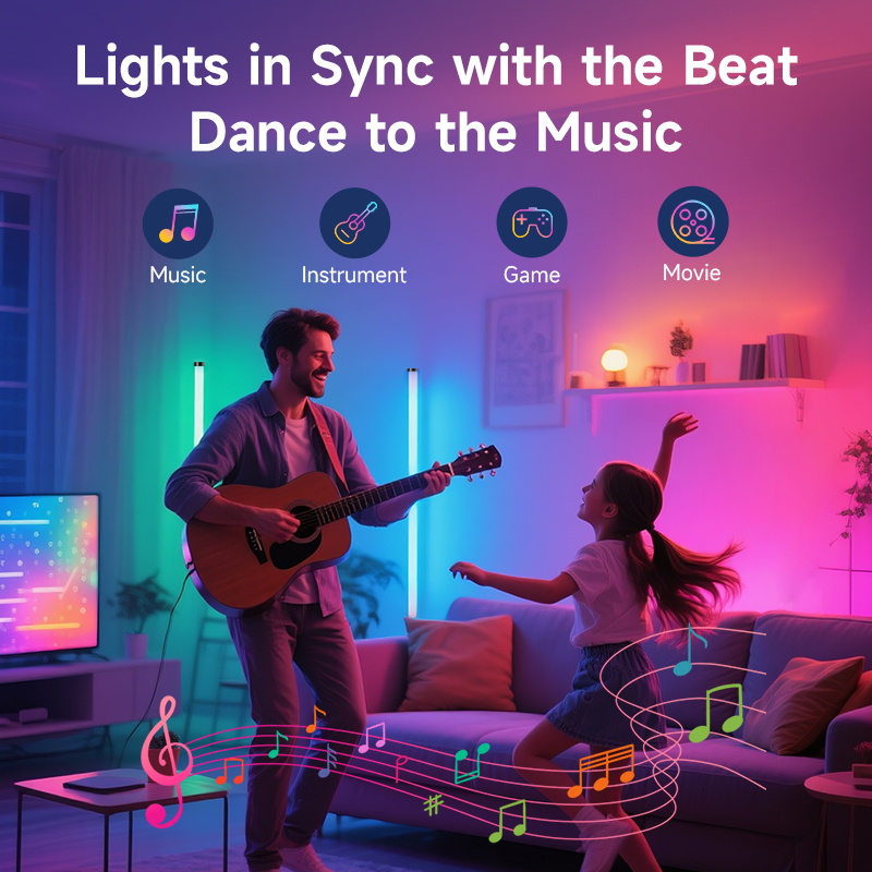 CANMEIJIA  Floor-standing ambient light with aluminum frame and spliced ​​design