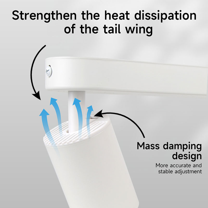 CANMEIJIA  Long strip ceiling spotlight, straight type, with plastic swing arm,no light source