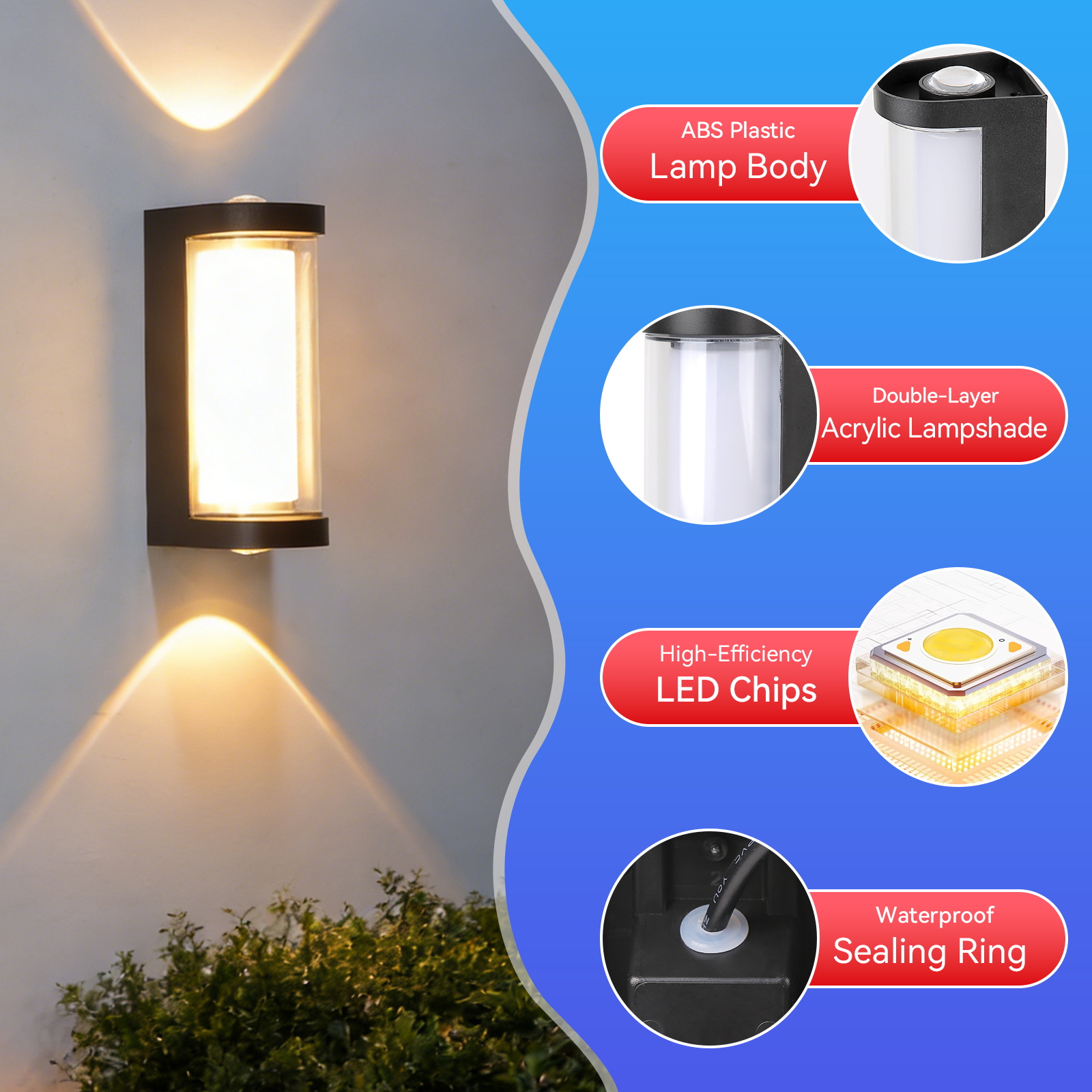 Wall lamp BDA-03 (plastic model)