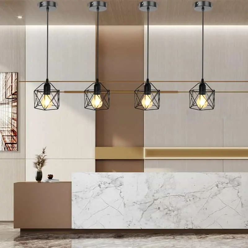 CANMEIJIA chandeliers iron style Single-head diamond-shaped E27/E26 lamp holder