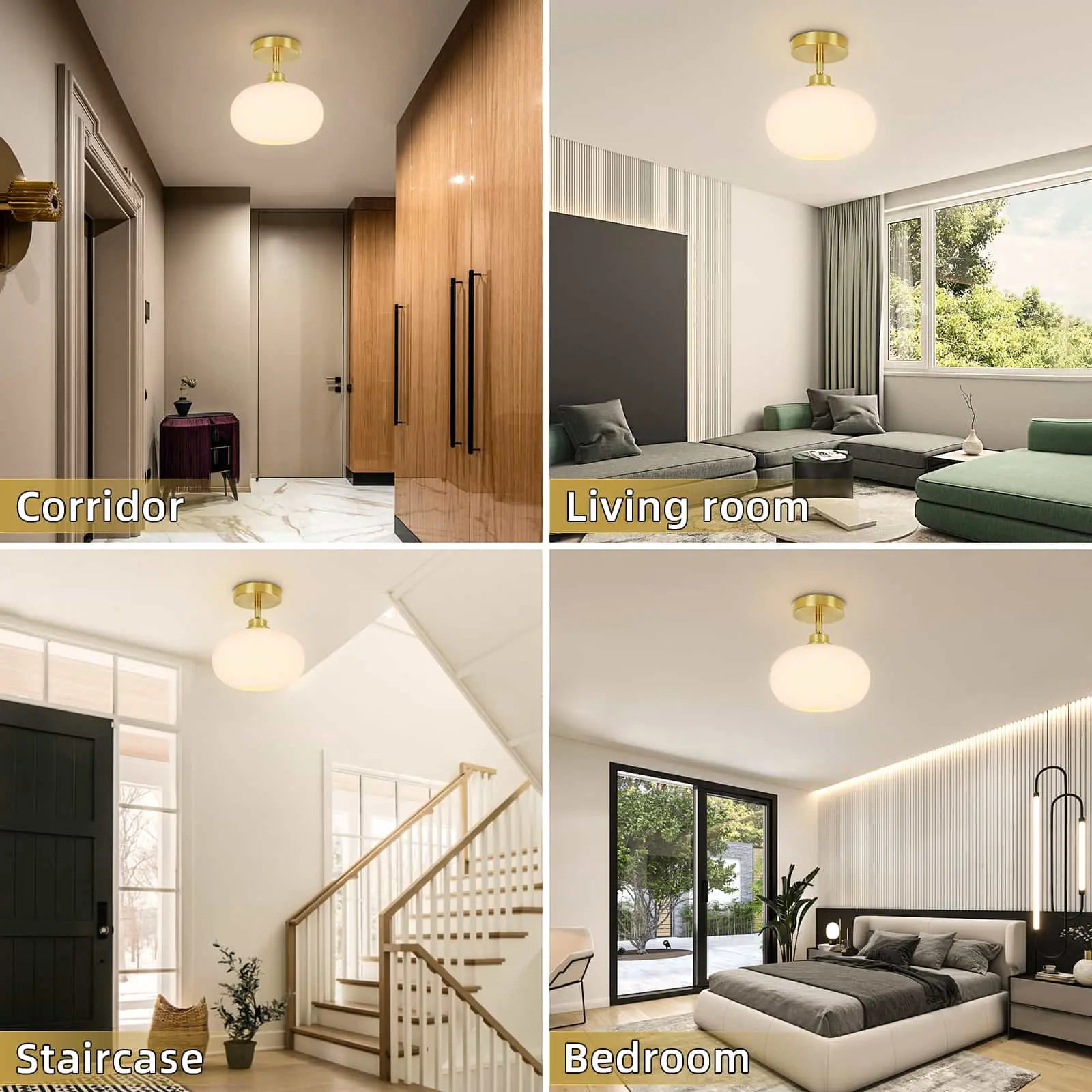 CANMEIJIA ceiling light glass  style