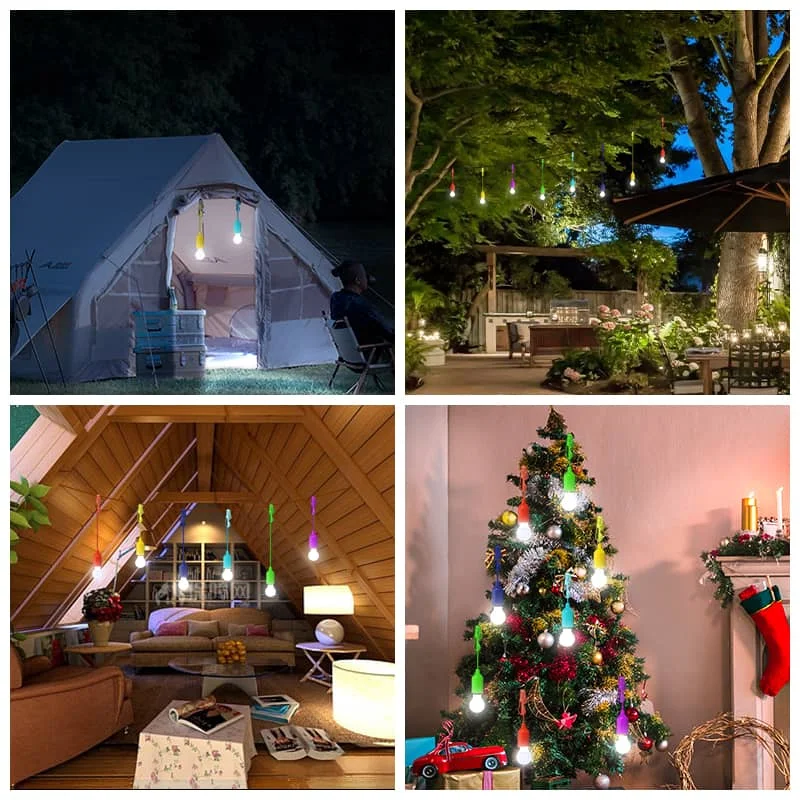 CANMEIJIA Colored cord light bulb white light