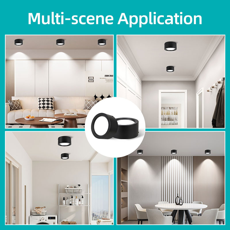 CANMEIJIA  Surface-mounted Downlight, Metal Casing, 65mm High