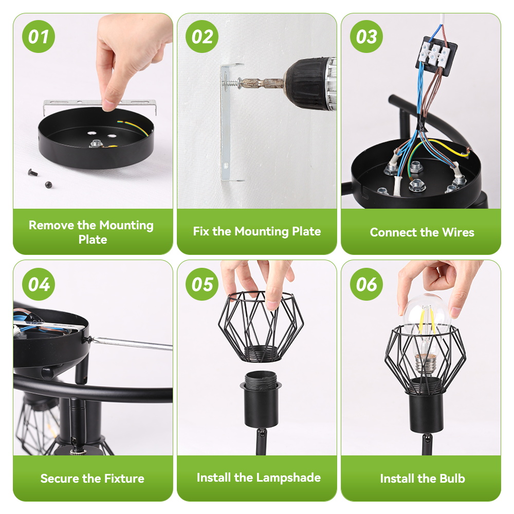 CANMEIJIA  Round ceiling spotlight in iron cage style