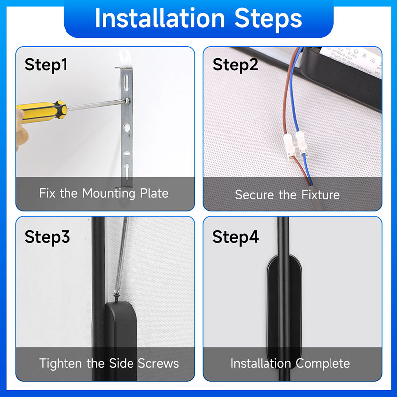 CANMEIJIA  Long Wall Lamp, Model 001, Wide Voltage Range, Three-Color Adjustable Lighting
