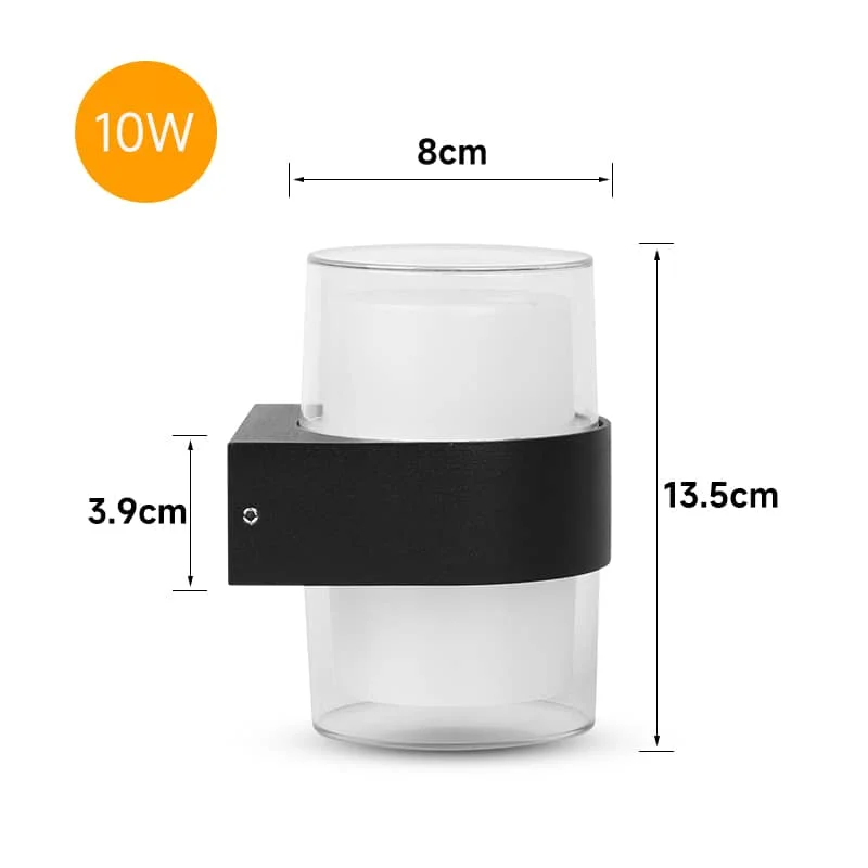 CANMEIJIA Wall Lamp BDC-135 Square/Round Black 10w Warm Light