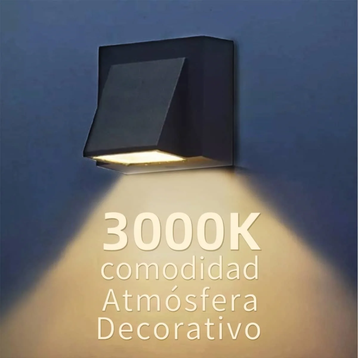 CANMEIJIA  Wall Lamp DM-BD01 Aluminum Wide Pressure Black Shell 3W Warm Light