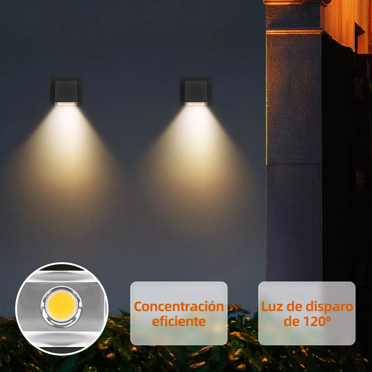CANMEIJIA  Wall Lamp DM-BD01 Aluminum Wide Pressure Black Shell 3W Warm Light