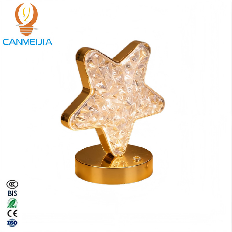 Rechargeable Crystal LED Night Light - Star, Moon & Oval
