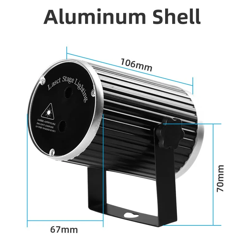 CANMEIJIA Projection laser stage lights3W black
