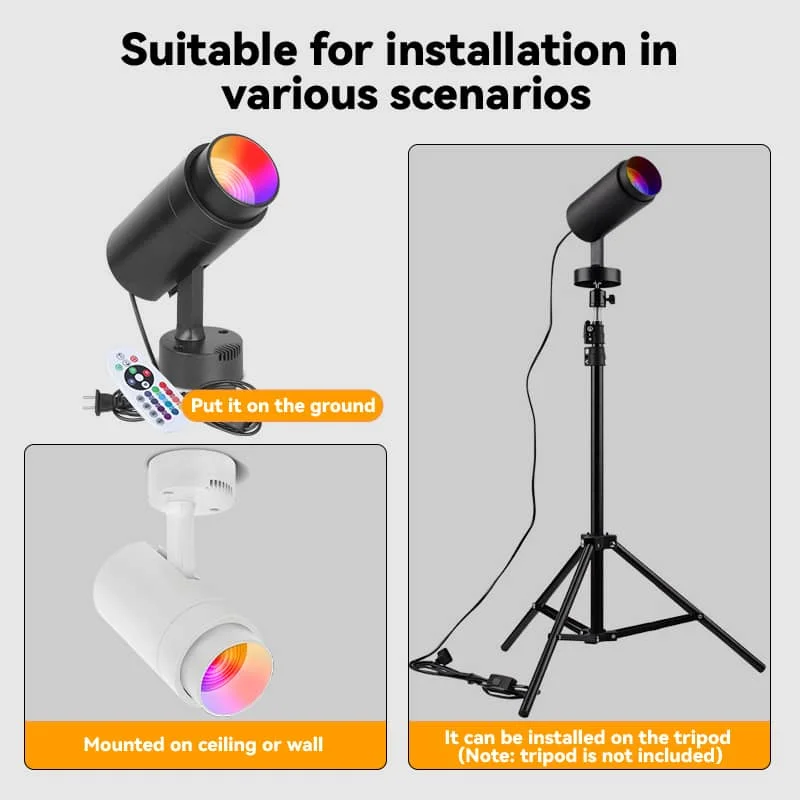 CANMEIJIA Stage Light Track Type Colorful Black/White 20W