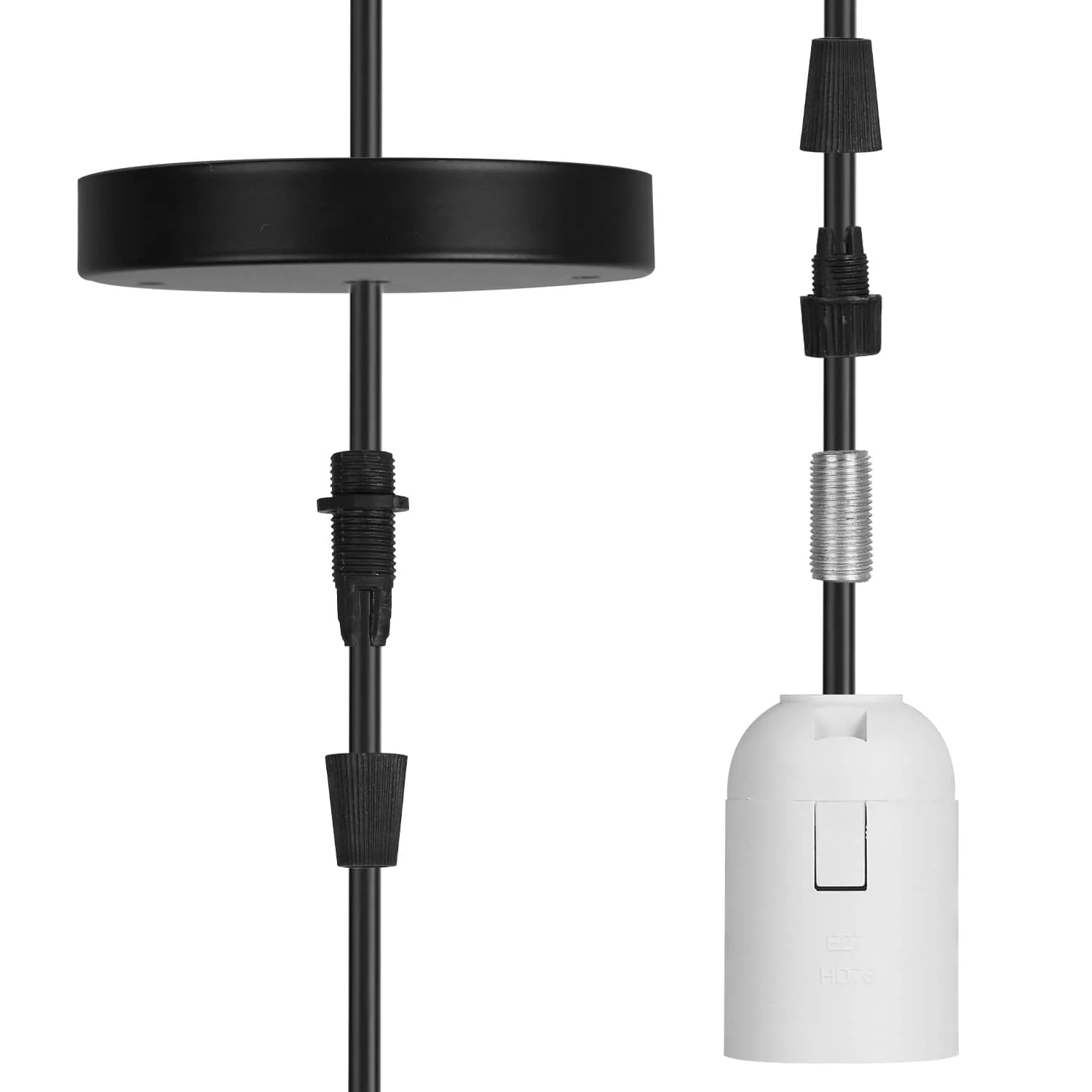 CANMEIJIA Retro single head restaurant chandelier does not include light source E26 lamp holder