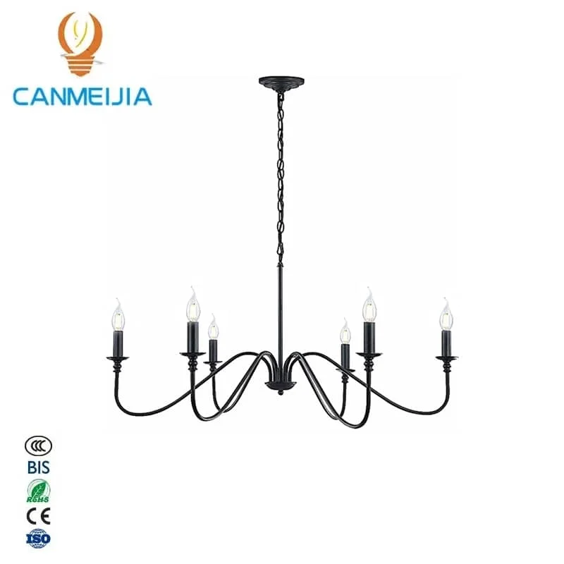 CANMEIJIA Dining chandelier retro style 001 E12 lamp head does not include light source