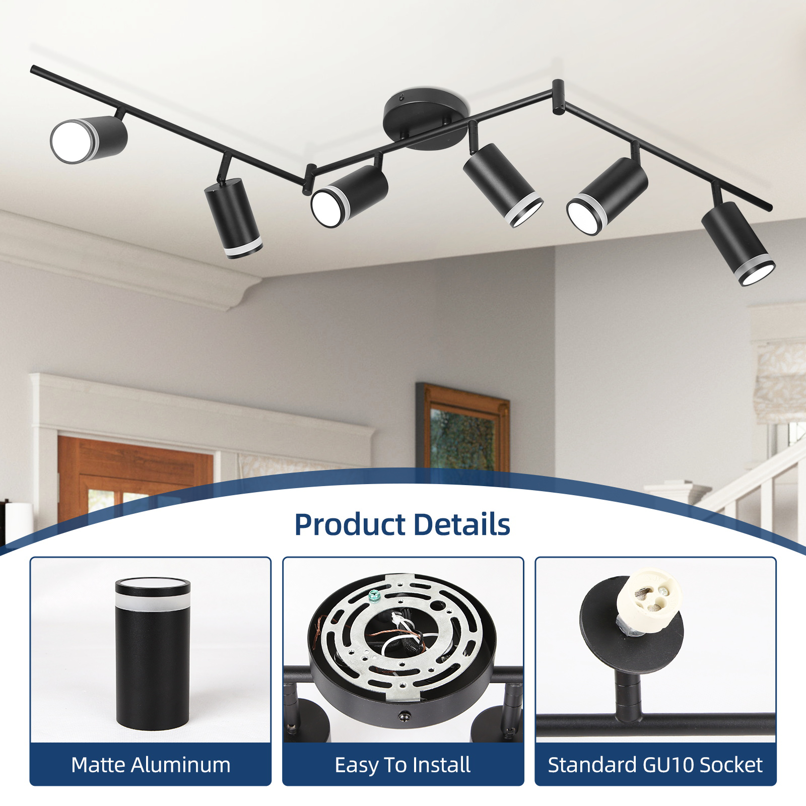 CANMEIJIA  Ceiling spotlight  Straight style with acrylic ring branch shape