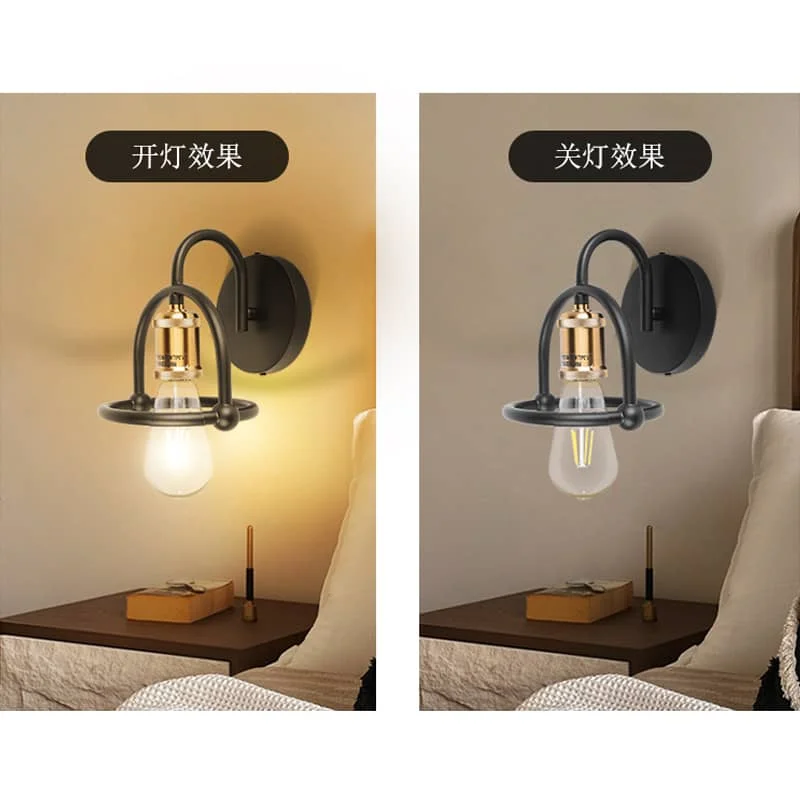 CANMEIJIA  Retro wall lamp two-piece set E26 socket without bulb model 005