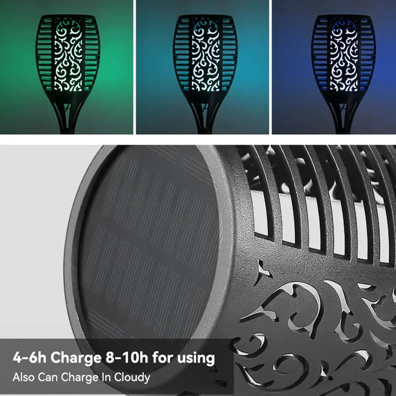 CANMEIJIA Led Outdoor Solar Flame Lights 220V