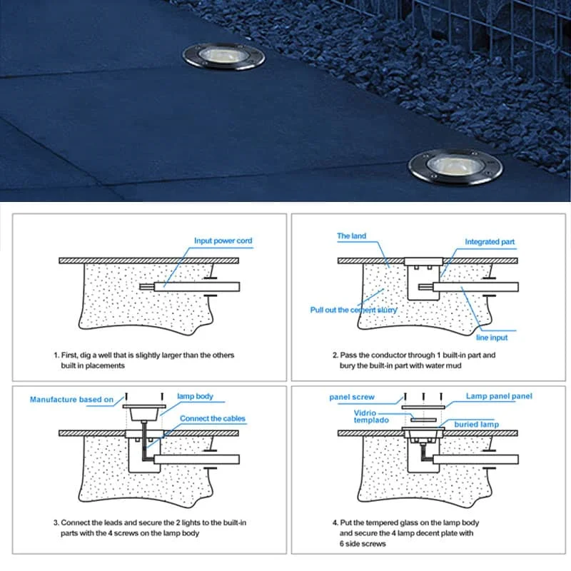 CANMEIJIA Buried lamps are installed in two