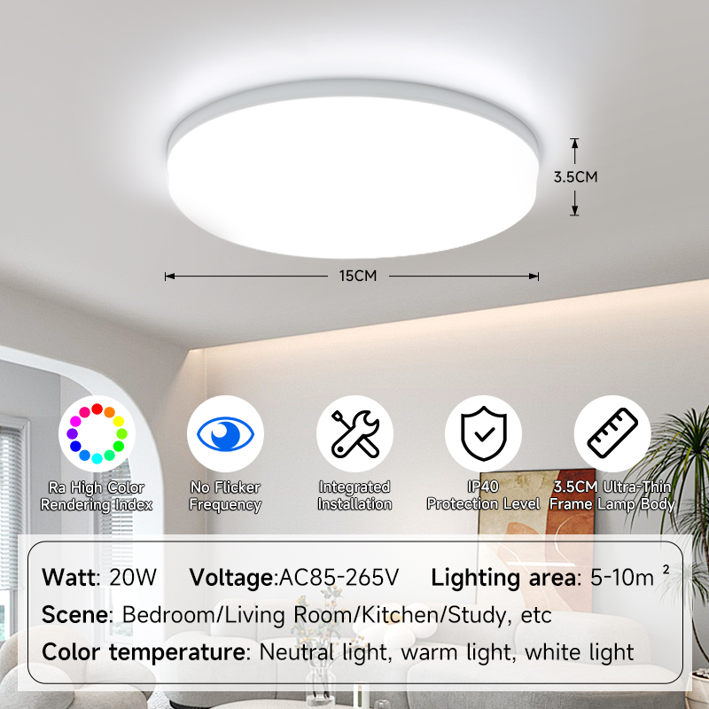 CANMEIJIA  Ceiling Light UFO Model 003,Square/Round