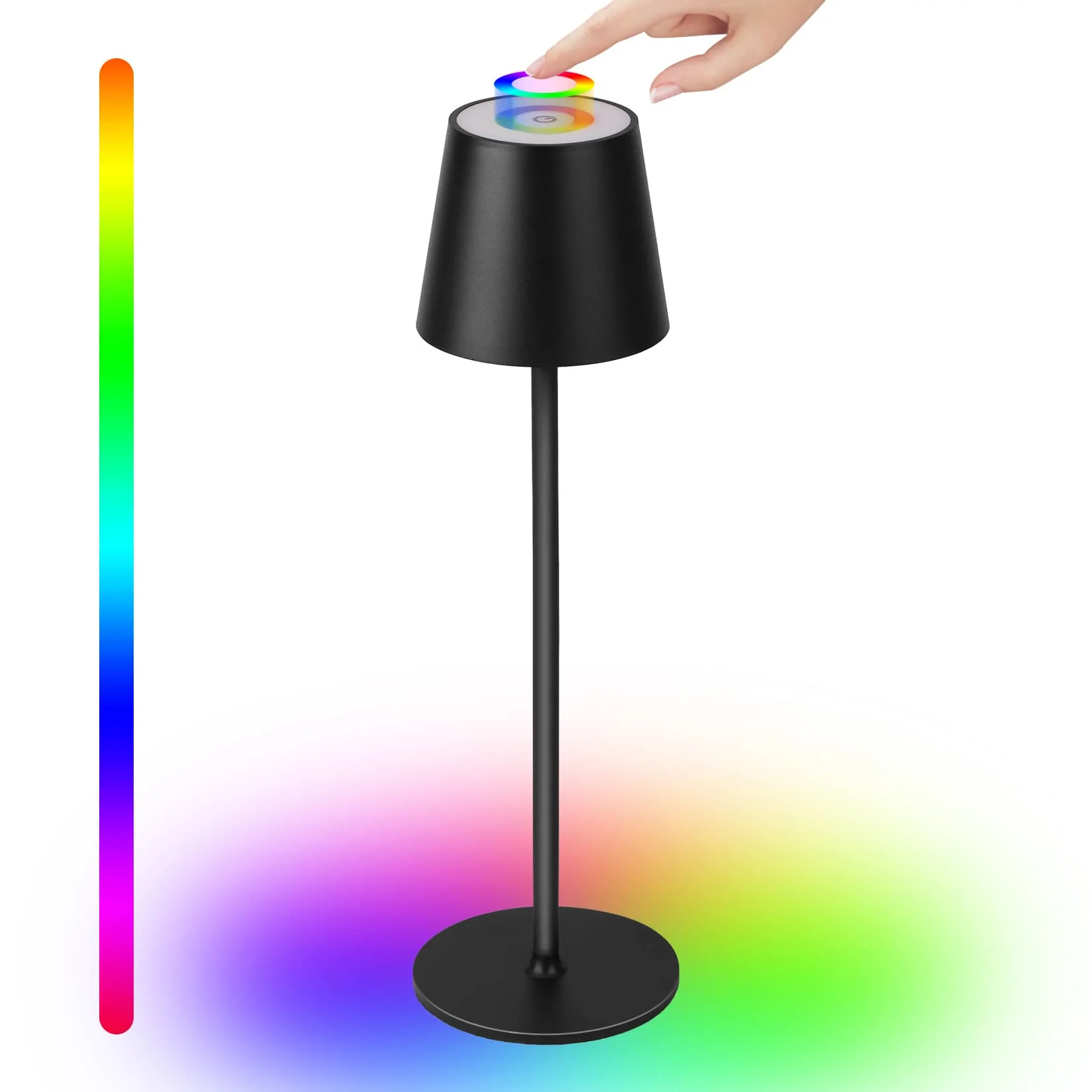 CANMEIJIA Simple desk lamp wine glass USB charging RGBCW touch dimming and color adjustment