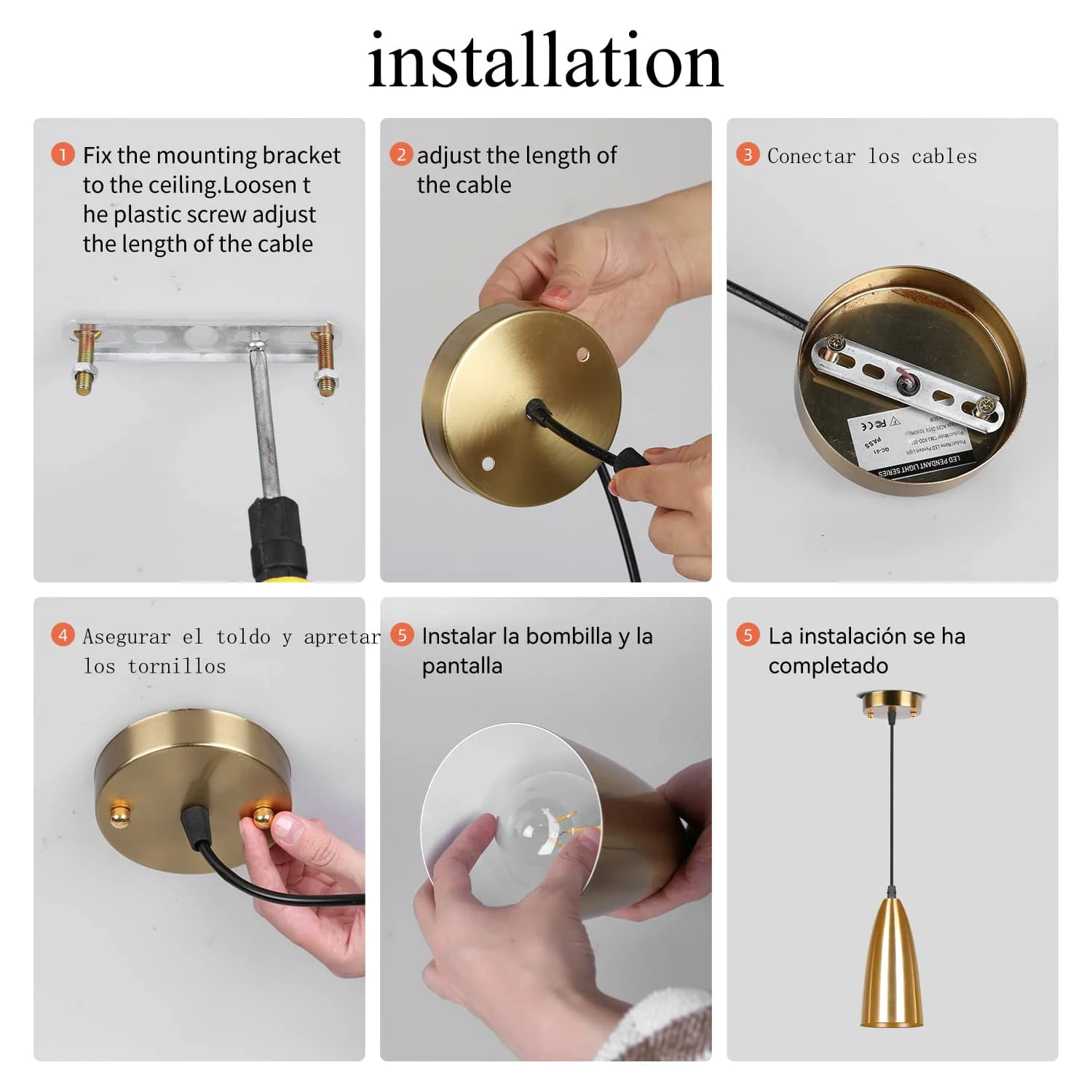 CANMEIJIA Retro single head restaurant chandelier does not include light source E26 lamp holder