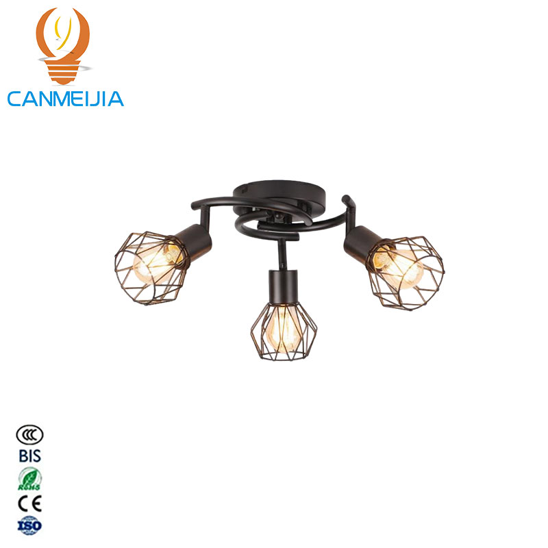 CANMEIJIA  Round ceiling spotlight in iron cage style