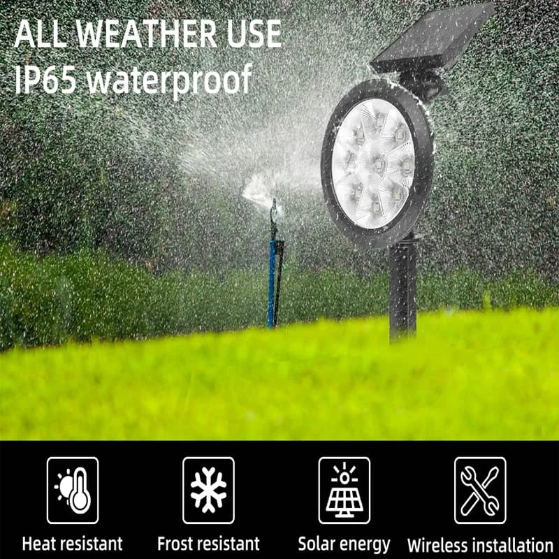 CANMEIJIA RGB solar spotlight ground plug 2W